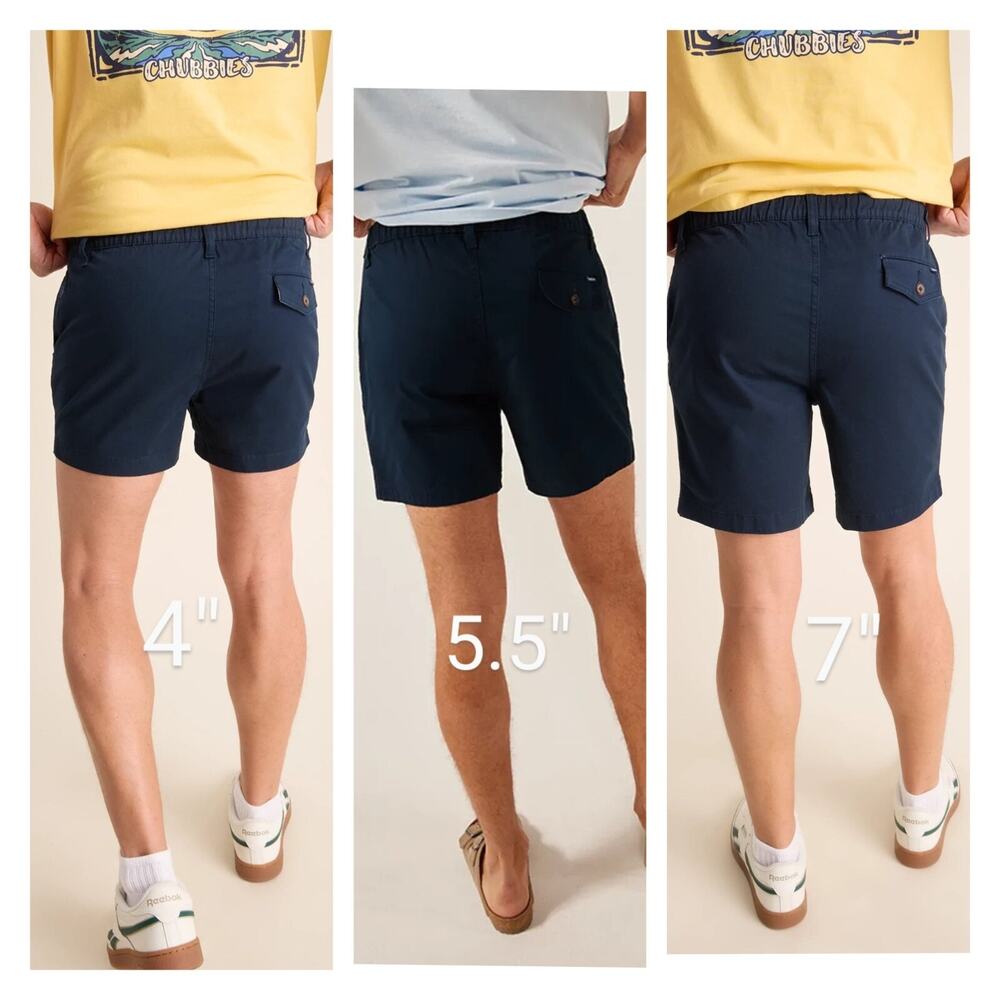 Chubbies Shorts Mens Navy Chino Originals Stretch Twill Armadas
